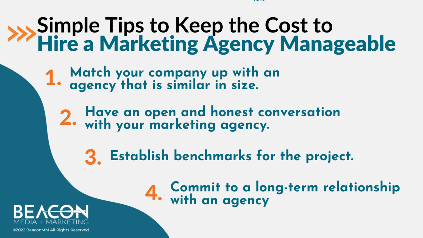 Simple Tips to Keep the Cost to Hire a Marketing Agency Manageable Infographic