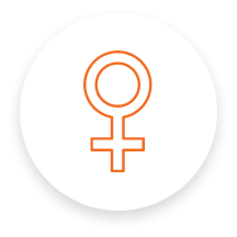 Female symbol icon.
