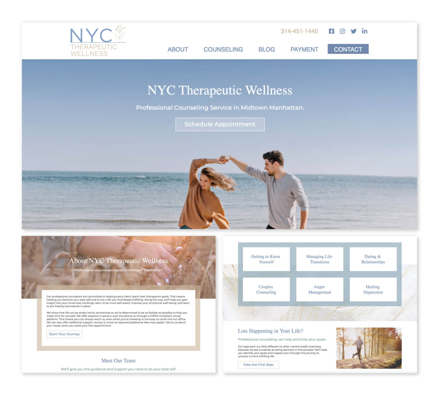 NYC Therapeutic Wellness Website Preview