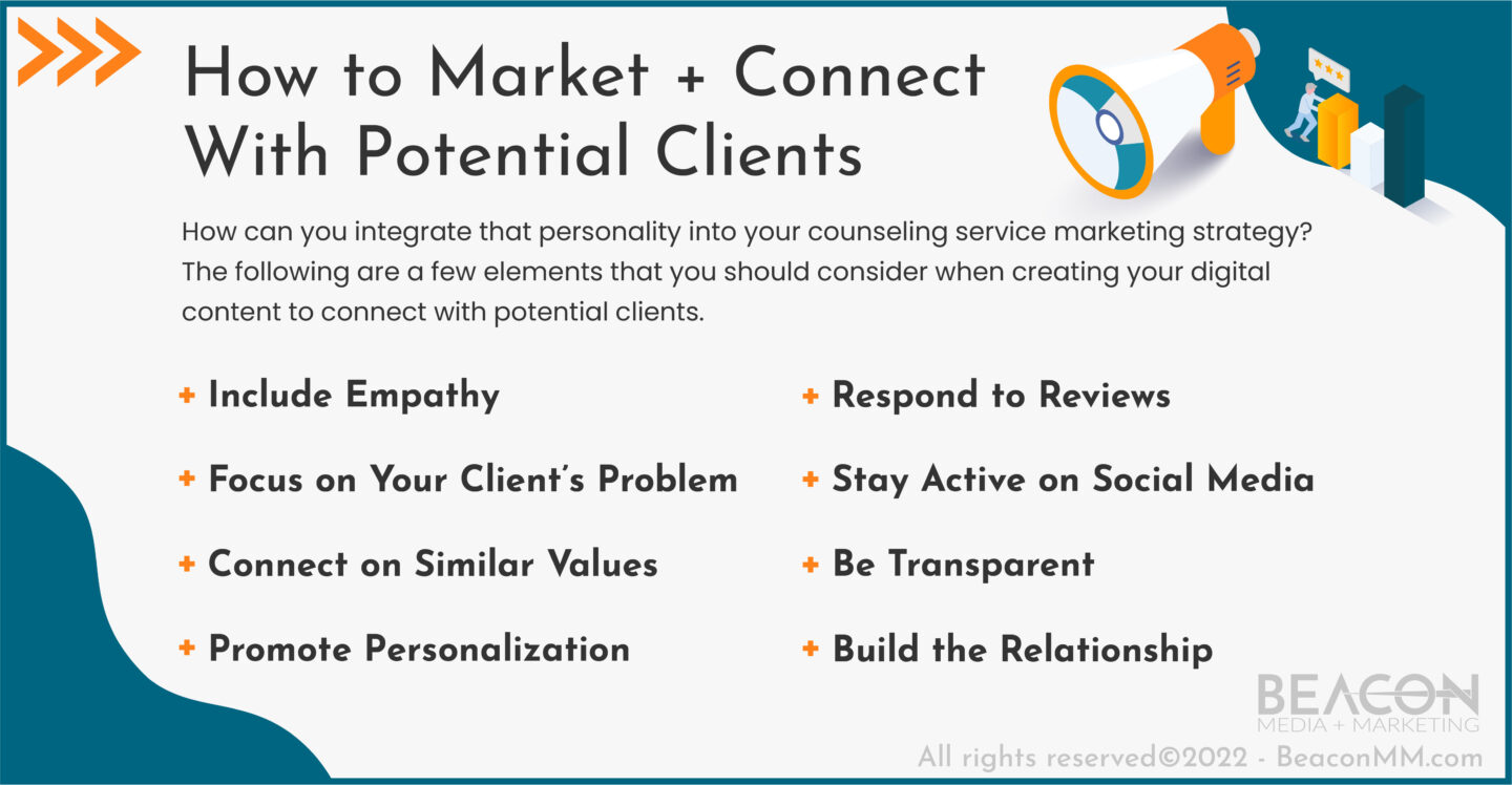 How to Market and Connect with Potential Clients infographic
