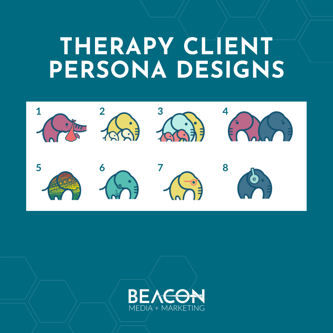 Therapy Client Persona Designs by Beacon Media + Marketing for Ellie Mental Health