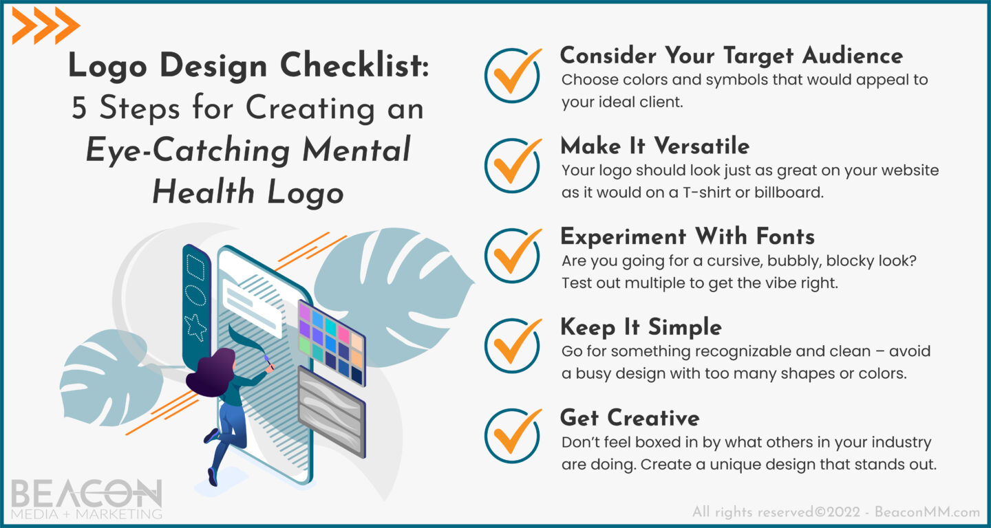 5 Steps for Creating an Eye Catching Mental Health Logo infographic