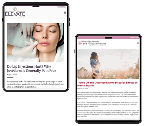 Beacon Media + Marketing's content marketing work for medical spa clients