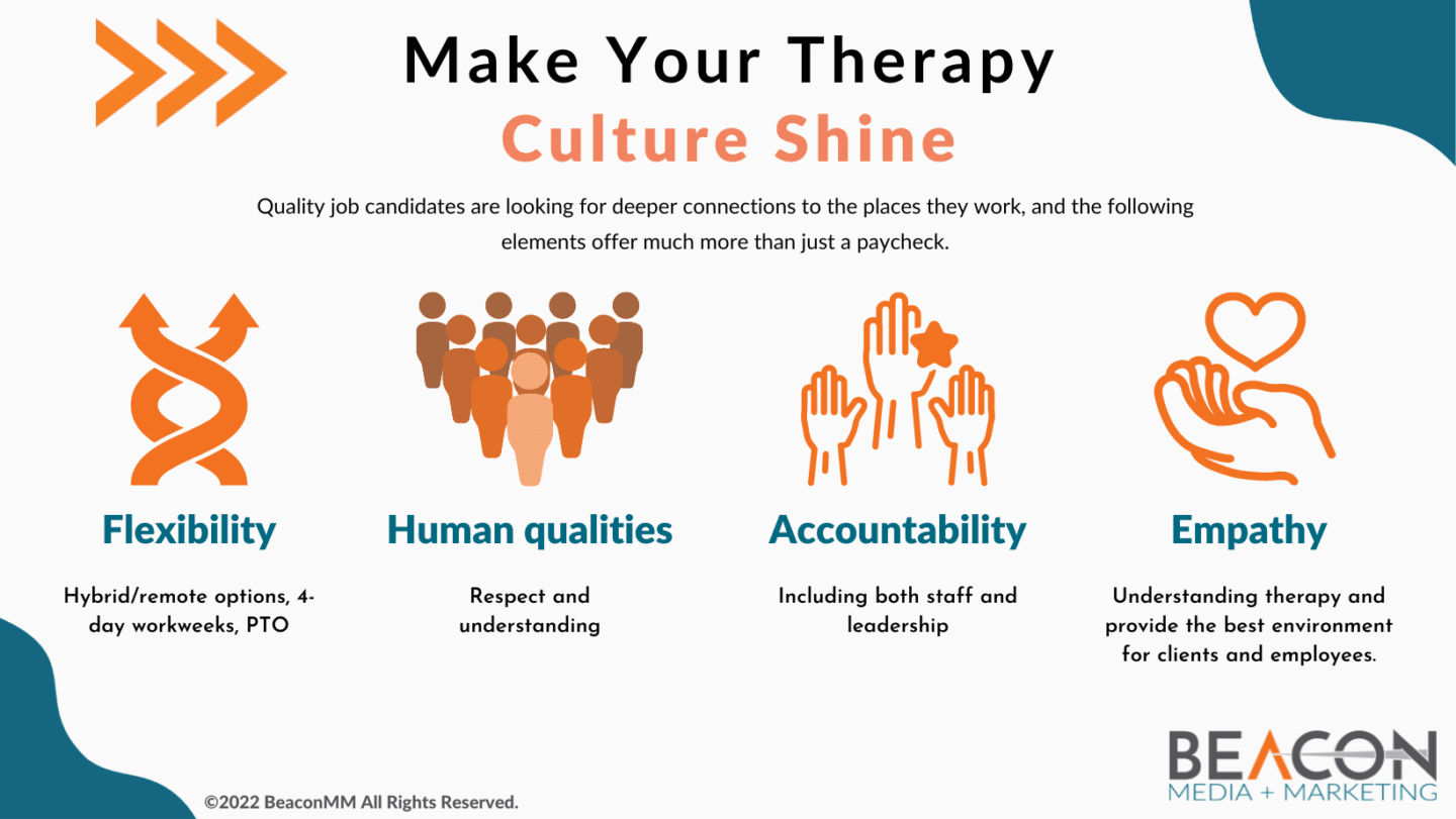 Make Your Therapy Culture Shine Infographic