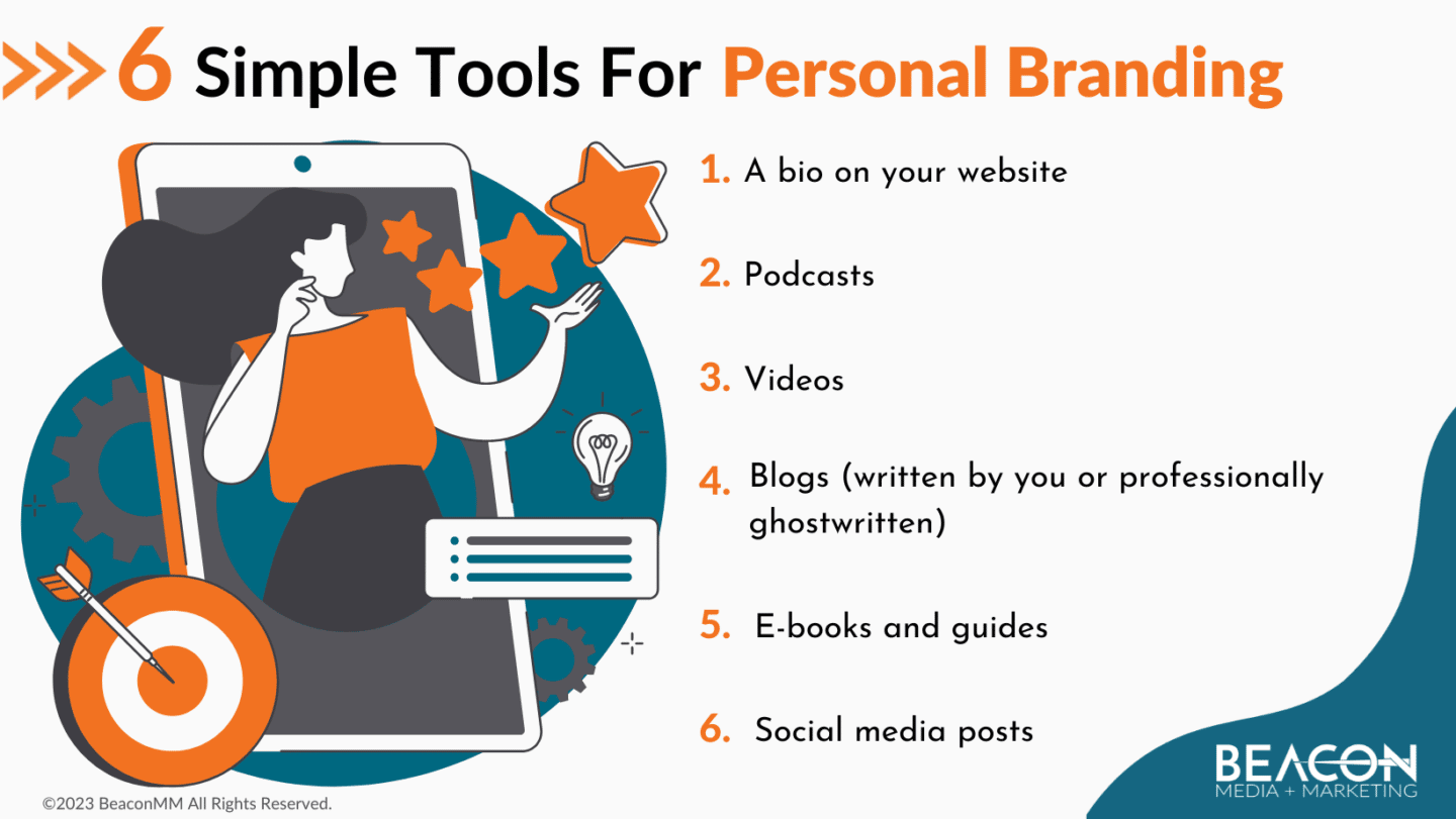 6 Simple Tools For Personal Branding Infographic