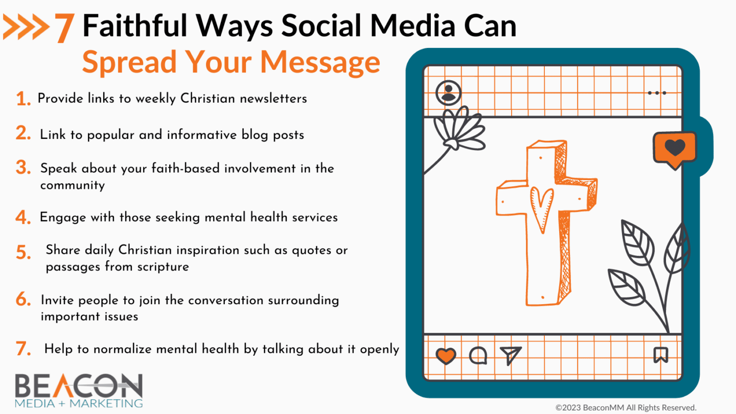 7 Faithful Ways Social media Can Spread Your Message Infographic