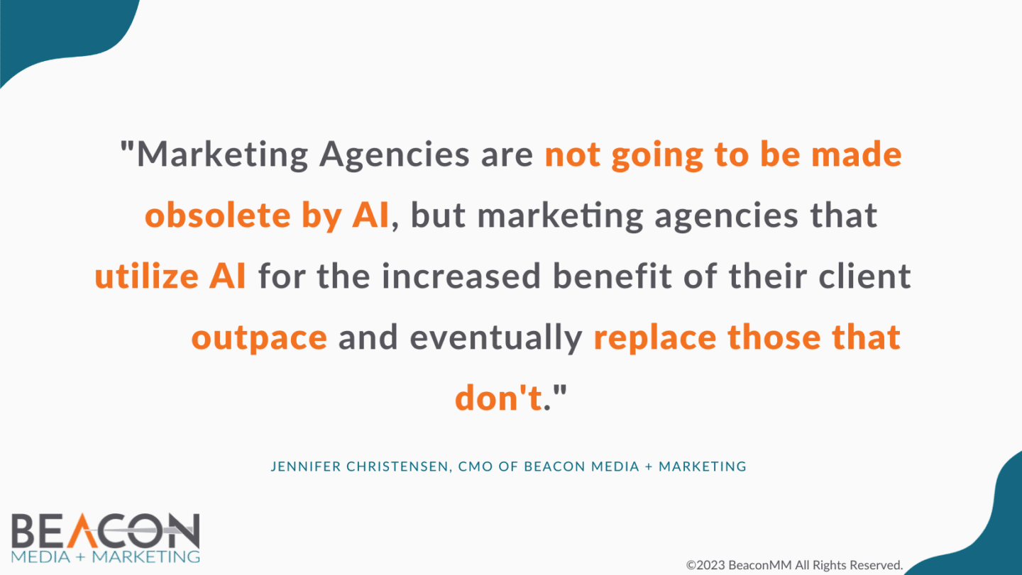 Marketing agencies are not going to be made obsolete by AI Infographic