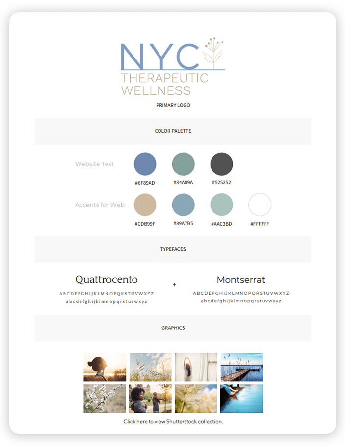 NYC Therapeutic branding by Beacon Media + Marketing
