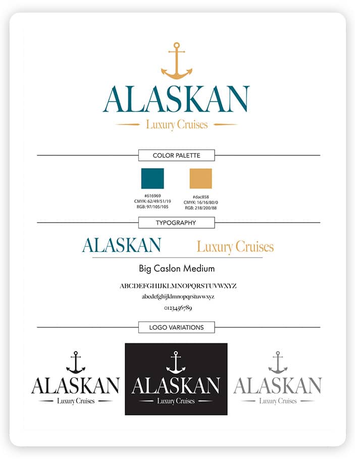 Alaskan Luxury Cruises branding by Beacon Media + Marketing